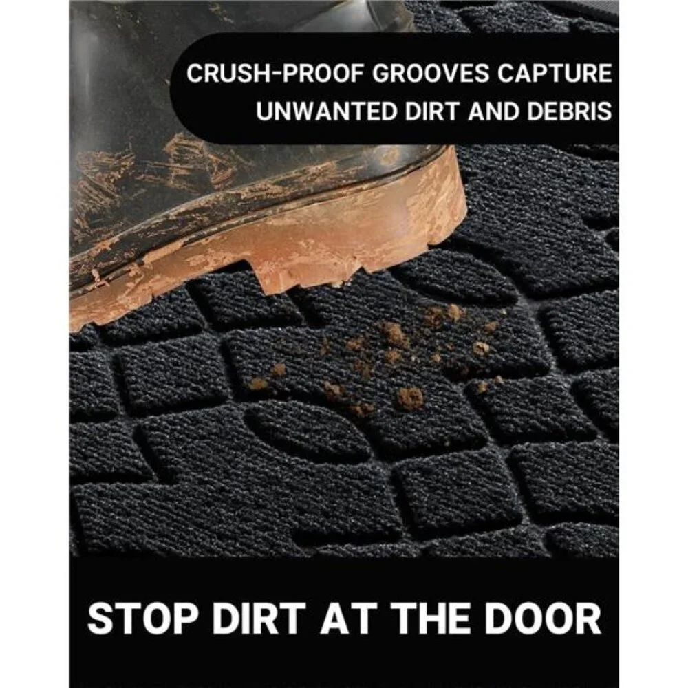 Front Door Mat, All-Season Waterproof Door Mats Outside Entrance, All-Weather